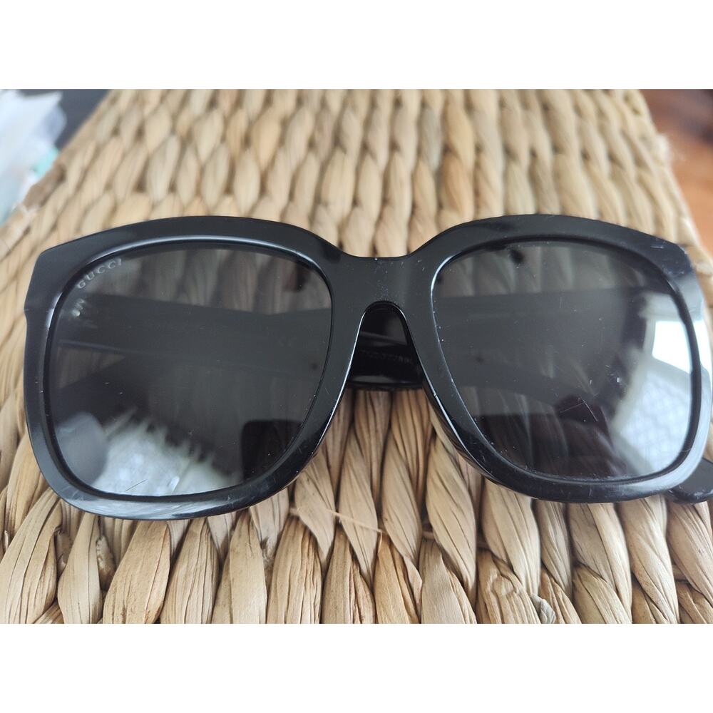 Gucci GG0034SAN 001 Black/Grey 55-18-145 Sunglasses